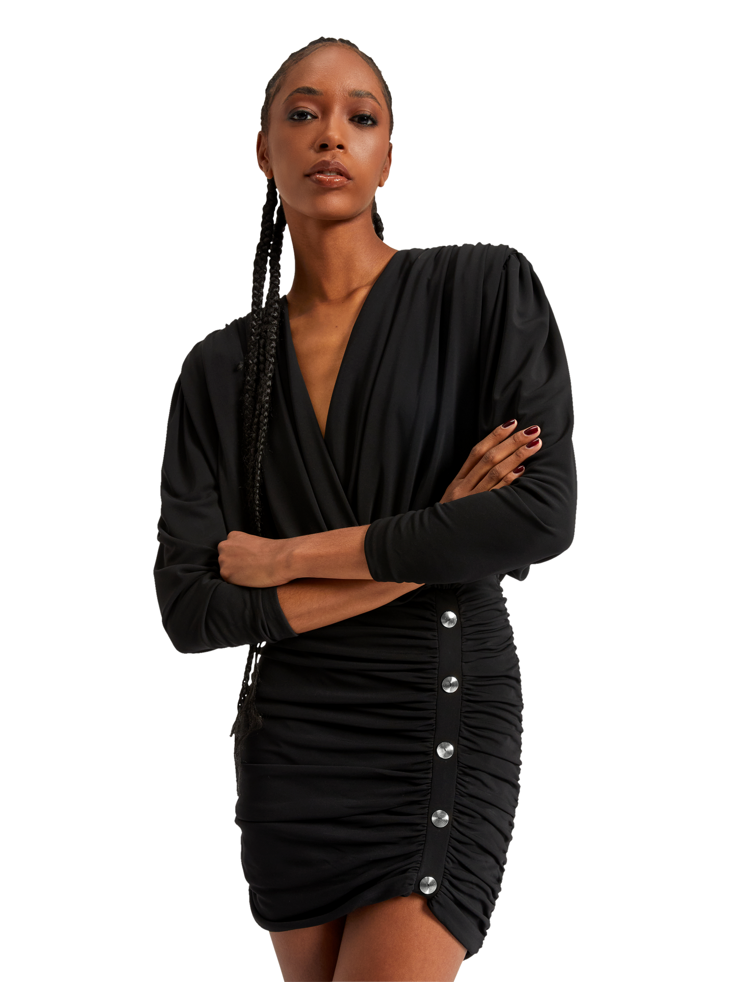 DRAPED MINI DRESS