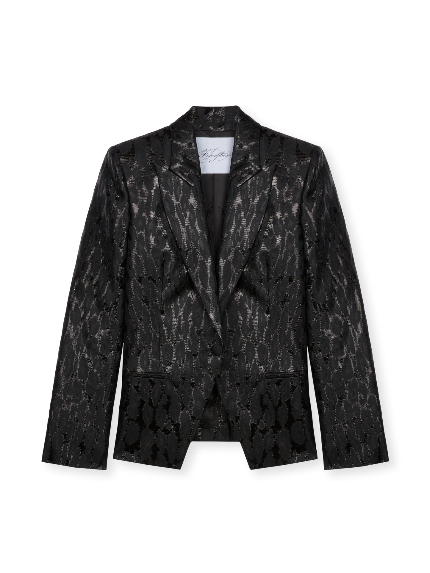 Blazer slim fit in jacquard lamè