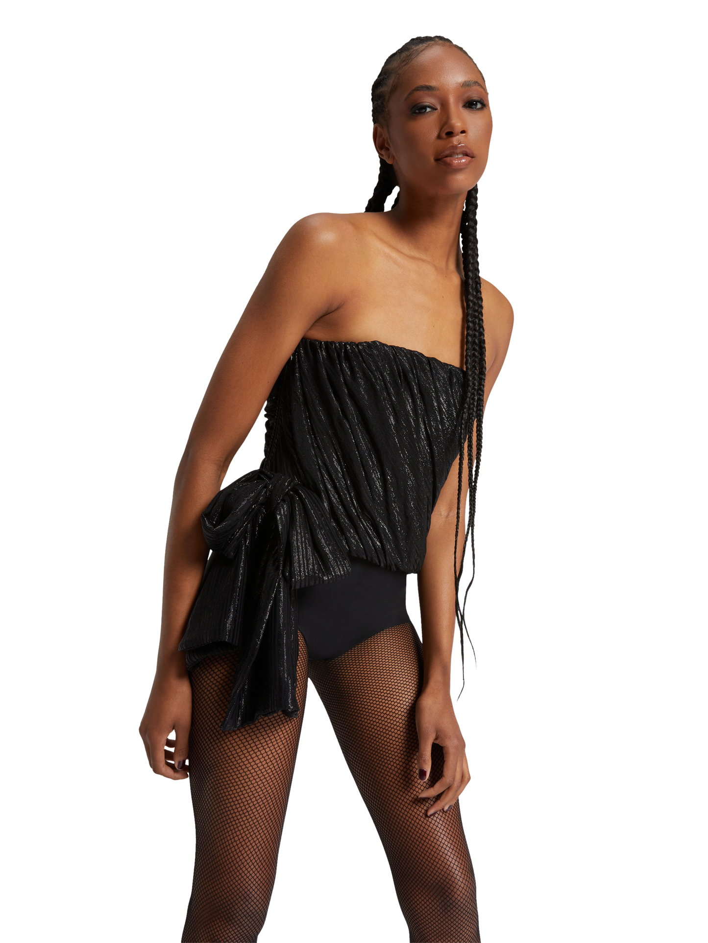 Silk bustier with bow